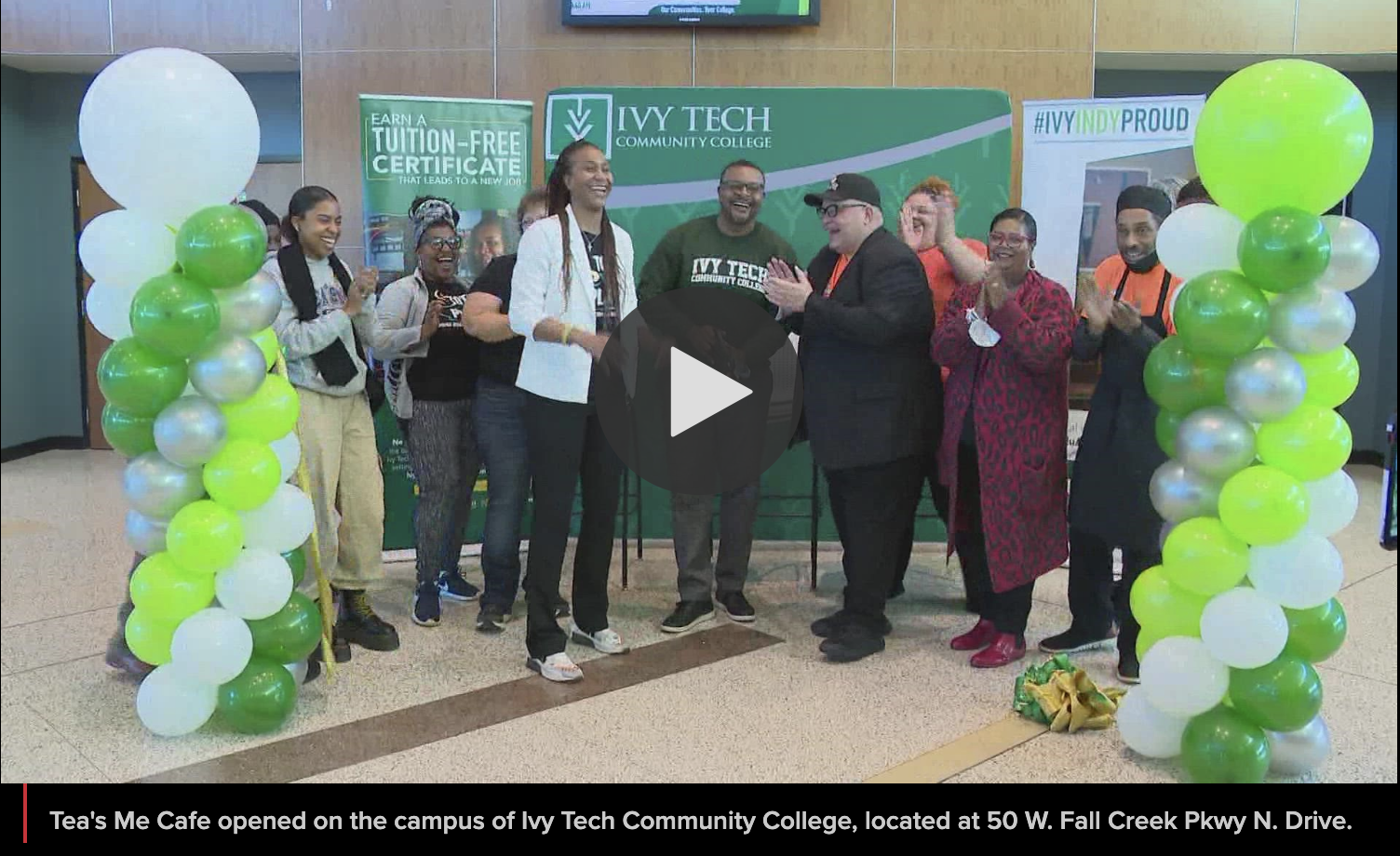 Tamika Catchings opens Tea's Me Cafe on Ivy Tech campus